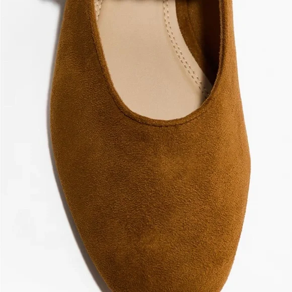 H&M Brown Suede Braided-Strap Flat - Picture 3 of 7